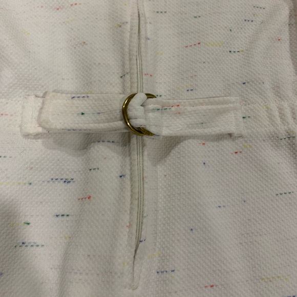 Vintage Retro White Pointed Collar Belt Jumpsuit - Picture 14 of 16